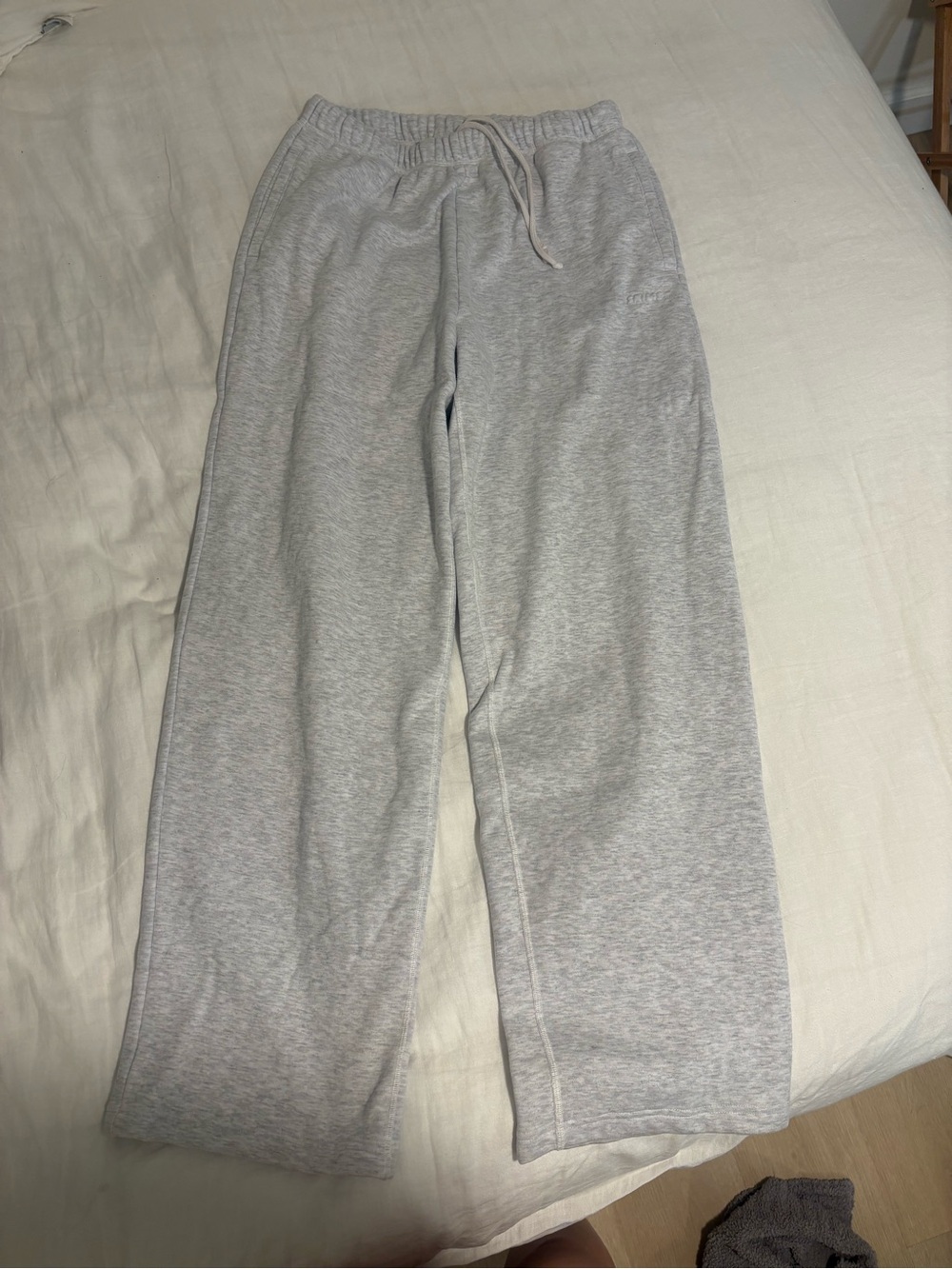 SKIMS Light Gray Straight-Leg Lounge Pants